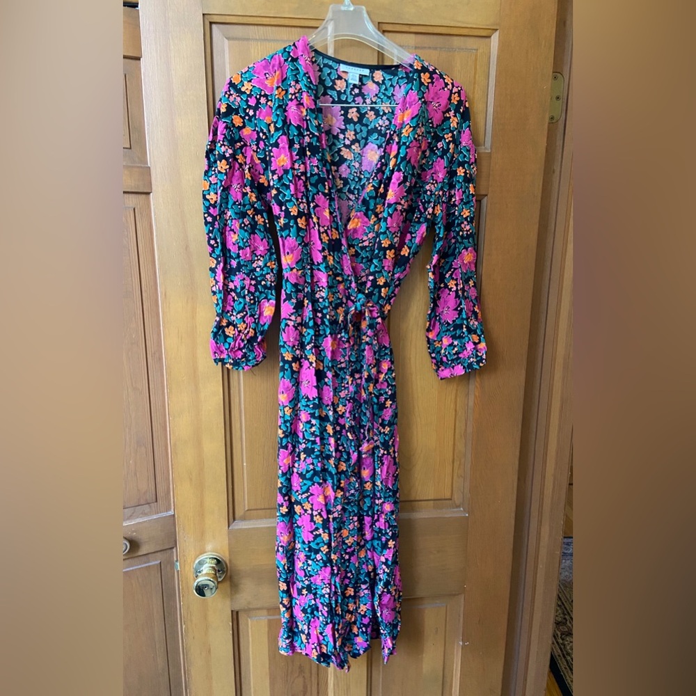 Topshop Floral Wrap Dress